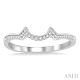 1/10 ctw Round Cut Diamond Wedding Band in 14K White Gold