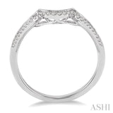 1/10 ctw Round Cut Diamond Wedding Band in 14K White Gold