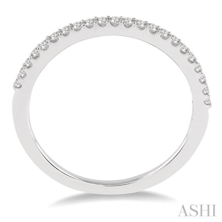 1/5 ctw Round Cut Diamond Wedding Band in 14K White Gold