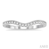 1/5 ctw Round Cut Diamond Wedding Band in 14K White Gold