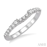 1/2 ctw Round Cut Diamond Wedding Band in 14K White Gold