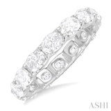 2 Ctw East-West Set Oval Cut Diamond Eternity Wedding Band in 14K White Gold