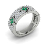 Diamond And Emerald Vlora Star Ring