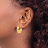 14K 5.5x18mm Polished Hoop Earrings
