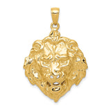 14k Lion Head Charm
