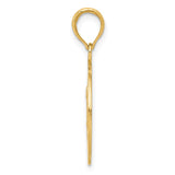 14k Polished Solid Saint Christopher Medal Round Pendant