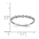 14k White Gold Diamond Fancy Band