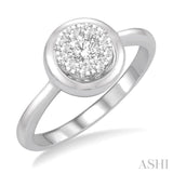 1/3 ctw Round Diamond Lovebright Ring in 14K White Gold