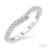 1/4 ctw Round Cut Diamond Wedding Band in 14K White Gold