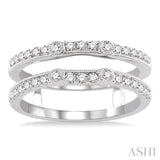 1/2 Ctw Round Cut Diamond Insert Ring in 14K White Gold