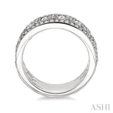 1 1/10 Ctw Channel Round Cut Diamond Wedding Band in 14K White Gold