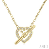 .10CTRD DM PET TOGGLE HEART NK YG10K-S*