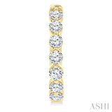 2 Ctw Prong Set Round Cut Diamond Hoop Earrings in 14K Yellow gold