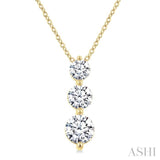 1.0CTRDDM 3STONE SNOWMAN PD YG 14K-G+CH*