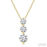 .70CTRDDM 3STONE SNOWMAN PD YG 14K-G+CH*