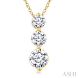 .70CTRDDM 3STONE SNOWMAN PD YG 14K-G+CH*