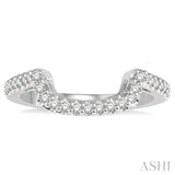 1/4 Ctw Round Cut Diamond Wedding Band in 14K White Gold
