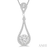 3/4 ctw Diamond Lovebright Pendant in 14K White Gold with Chain