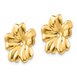 14k Polished Floral Earring Jackets