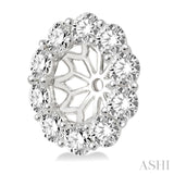 1 1/2 Ctw Round Cut Diamond Earrings Jacket in 14K White Gold