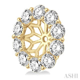 2 Ctw Round Cut Diamond Earrings Jacket in 14K Yellow Gold