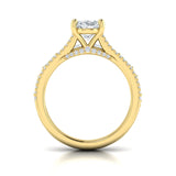 Triple Band Oval Engagement Ring