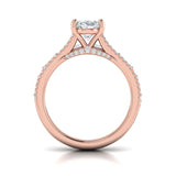 Triple Band Oval Engagement Ring