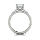 Emerald Cut Cathedral Engagement Ring