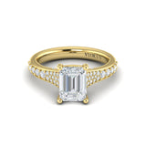 Emerald Cut Cathedral Engagement Ring