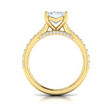 Emerald Cut Cathedral Engagement Ring