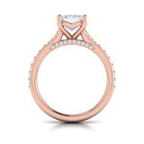 Emerald Cut Cathedral Engagement Ring