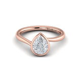 Teardrop Bezel Engagement Ring