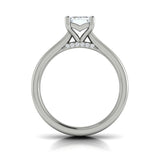 Fluted Emerald Cut Engagement Ring