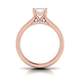 Fluted Emerald Cut Engagement Ring