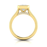 Bold Bezel Emerald Cut Engagement Ring