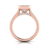 Bold Bezel Emerald Cut Engagement Ring
