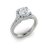 18 KT White Gold Engagement Rings