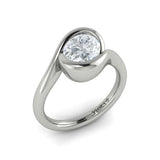 18 KT White Gold Engagement Rings