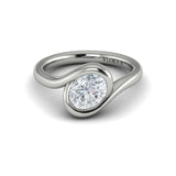 18 KT White Gold Engagement Rings