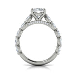14 KT White Gold Engagement Rings