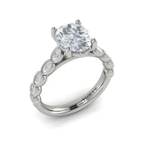 18 KT White Gold Engagement Rings