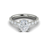 18 KT White Gold Engagement Rings