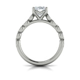 18 KT White Gold Engagement Rings