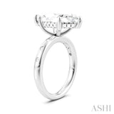 1/5 Ctw Akari Marquise Shape Round Cut Diamond Semi-Mount Engagement Ring in 14K White Gold