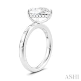 1/5 Ctw Akari Pear Shape Round Cut Diamond Semi-Mount Engagement Ring in 14K White Gold