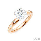 1/6 Ctw Round Shape Round Cut Diamond Semi-Mount Engagement Ring in 14K Rose and White Gold