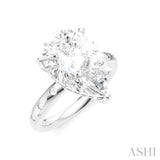 1/5 Ctw Akari Pear Shape Round Cut Diamond Semi-Mount Engagement Ring in 14K White Gold