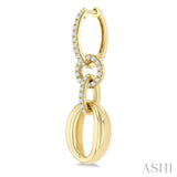 1/2 Ctw Interlocked Ovals and Circles Round Cut Diamond Aeris Gold Fashion Earrings in 14K Yellow Gold