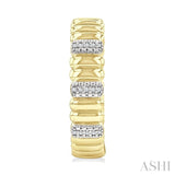 1/10 Ctw Bold Ribbed Round Cut Diamond Pirouette Fashion Hoop Earrings in Yellow Gold Vermeil