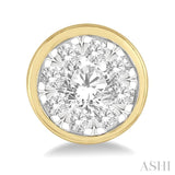 1/2 Ctw Lovebright Round Cut Diamond Stud Earrings in 14K Yellow and White Gold